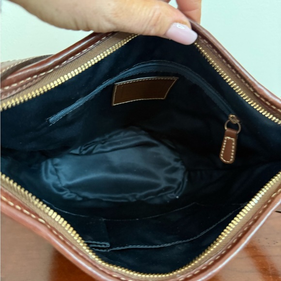 Coach Patchwork #11356 Shoulder/crossbody Bag - Brown, Green, Burgundy holiday - Picture 11 of 14